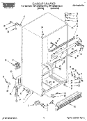 CABINET Diagram and Parts List for RT18BMXAW00  Roper Refrigerator