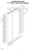 CABINET TRIM Diagram and Parts List for KSSS48FKW01  KitchenAid Refrigerator