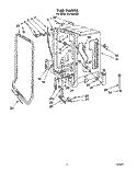 TUB Diagram and Parts List for WU1800XX0  Roper Dishwasher