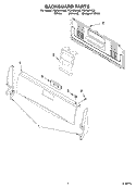 BACKGUARD Diagram and Parts List for FGP337KN0  Roper Range