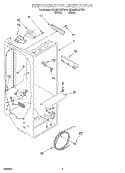REFRIGERATOR LINER Diagram and Parts List for 6ED22DQXFW01  Whirlpool Refrigerator