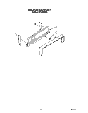 BACKGUARD Diagram and Parts List for SF3000ERN6  Whirlpool Range