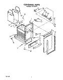 CONTAINER Diagram and Parts List for TU4700XXP1  Whirlpool Trash Compactor