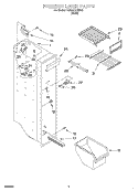 FREEZER LINER Diagram and Parts List for TS25AEXHW00  Estate Refrigerator