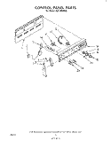 Part Location Diagram of 310654 Whirlpool Control Panel (Coffee)
