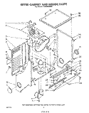 DRYER CABINET AND MOTOR Diagram and Parts List for LT4900XMW2  Whirlpool Washer Dryer Combo