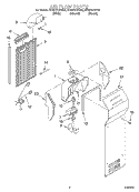 AIR FLOW Diagram and Parts List for ED20TKXFN05  Whirlpool Refrigerator