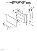 FREEZER DOOR PARTS, OPTIONAL PARTS Diagram and Parts List for KTRS19KKBL04  KitchenAid Refrigerator
