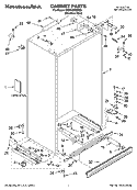 CABINET PARTS Diagram and Parts List for KSSC42FMS03  KitchenAid Refrigerator