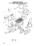 UPPER UNIT Diagram and Parts List for KSSC36FJW00  KitchenAid Refrigerator