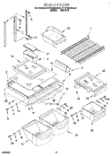 SHELF Diagram and Parts List for KTRP20MDAL01  Whirlpool Refrigerator