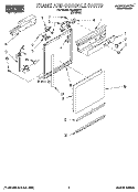FRAME AND CONSOLE Diagram and Parts List for WU3056Y1  Roper Dishwasher