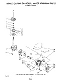 BRAKE, CLUTCH, GEARCASE, MOTOR AND PUMP Diagram and Parts List for LA7000XSW1  Whirlpool Washer