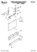 DOOR AND PANEL PARTS Diagram and Parts List for DU1048XTPS4  Whirlpool Dishwasher