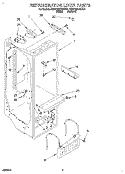 REFRIGERATOR LINER Diagram and Parts List for KSRC22DBWH01  KitchenAid Refrigerator