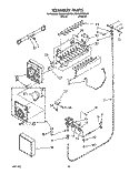 ICEMAKER, LIT/OPTIONAL Diagram and Parts List for RS25AWXZW01  Whirlpool Refrigerator