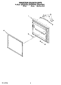 FREEZER DOOR PARTS Diagram and Parts List for GB9SHDXPS02  Whirlpool Refrigerator