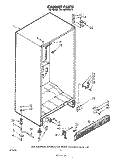 CABINET Diagram and Parts List for EV160FXKW1  Whirlpool Freezer