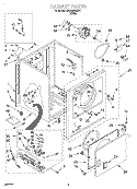 CABINET Diagram and Parts List for RGX4625EW1  Roper Dryer