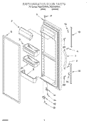 REFRIGERATOR DOOR Diagram and Parts List for TS22AQXGN01  Whirlpool Refrigerator