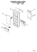 CONTROL PANEL PARTS Diagram and Parts List for MT4110RPB2  Whirlpool Microwave