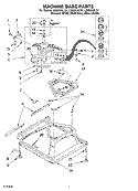 MACHINE BASE PARTS Diagram and Parts List for LSQ9010LG1  Whirlpool Washer