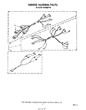 WIRING HARNESS Diagram and Parts List for RF306BXPW0  Whirlpool Range