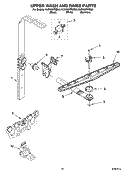 UPPER WASH AND RINSE PARTS Diagram and Parts List for KUDS02FRWH0  KitchenAid Dishwasher