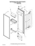REFRIGERATOR DOOR PARTS Diagram and Parts List for ED5PVEXWS12  Whirlpool Refrigerator