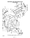 CONTROLS AND REAR PANEL Diagram and Parts List for LA5700XSW0  Whirlpool Washer