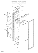 FREEZER DOOR Diagram and Parts List for 4YED25DQFW02  Whirlpool Refrigerator