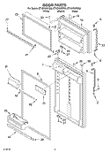 DOOR Diagram and Parts List for ET1CHKXKB03  Whirlpool Refrigerator