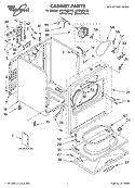 SECTION Diagram and Parts List for LEN2000LW0  Whirlpool Dryer