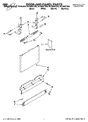 DOOR AND PANEL PARTS Diagram and Parts List for DU1055XTST2  Whirlpool Dishwasher