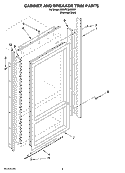 CABINET AND BREAKER TRIM PARTS Diagram and Parts List for KBURT3665E01  KitchenAid Refrigerator
