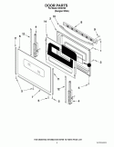 DOOR PARTS Diagram and Parts List for IVE30100  Inglis Range
