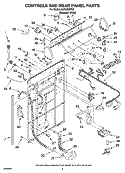 CONTROLS AND REAR PANEL PARTS Diagram and Parts List for LSN1000PQ2  Whirlpool Washer