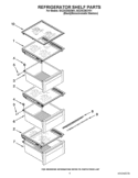 REFRIGERATOR SHELF PARTS Diagram and Parts List for ISC23CDEXY01  Whirlpool Refrigerator