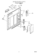 INNER DOOR Diagram and Parts List for DU810DWGX0  Whirlpool Dishwasher
