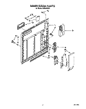 INNER DOOR Diagram and Parts List for DU8016XX2  Whirlpool Dishwasher