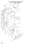 REFRIGERATOR LINER Diagram and Parts List for KSUS22QDWH00  KitchenAid Refrigerator