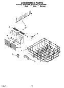 LOWER RACK PARTS, OPTIONAL PARTS (NOT INCLUDED) Diagram and Parts List for GU3200XTSS0  Whirlpool Dishwasher