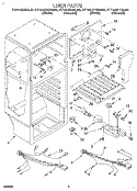 LINER, LIT/OPTIONAL Diagram and Parts List for RT14HDYBL00  Roper Refrigerator