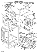 LINER PARTS Diagram and Parts List for GR2SHWXPL01  Whirlpool Refrigerator
