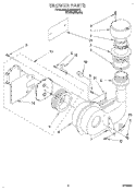 BLOWER Diagram and Parts List for KUDA23SY2  KitchenAid Dishwasher