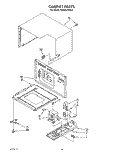 CABINET Diagram and Parts List for KEMS378XWH0  KitchenAid Wall Oven