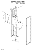 FREEZER DOOR PARTS Diagram and Parts List for 7GS2SHEXPL03  Whirlpool Refrigerator