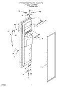 FREEZER DOOR Diagram and Parts List for 3XART735G01  Whirlpool Refrigerator
