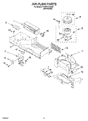 AIR FLOW Diagram and Parts List for KHMS147KSS0  KitchenAid Microwave