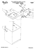 TOP AND CABINET, LIT/OPTIONAL Diagram and Parts List for LST7233AW1  Whirlpool Washer